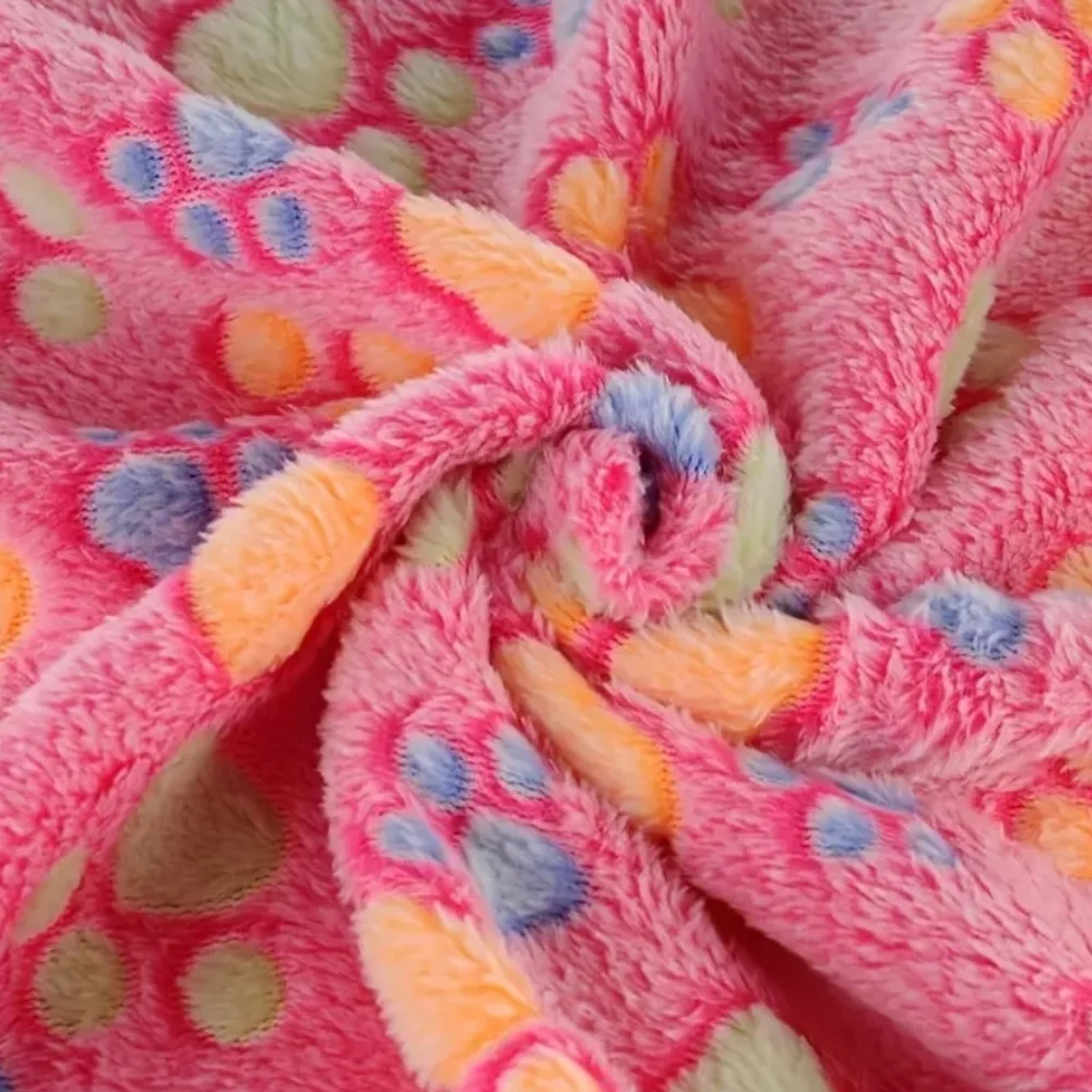 1 pc luxury dog paw print blanket size small